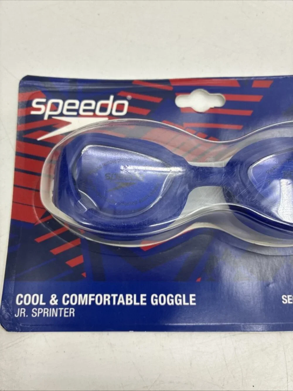 Speedo Junior Sprinter Swim Goggles Blue Ages 6-14 Anti Fog UV Protection